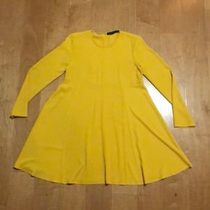 zara canary yellow dress